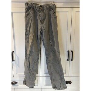 Carhartt Pants Mens 33x34 Gray Rugged Flex Relaxed Fit Workwear Distressed